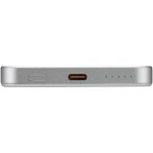 Avis 5000 mAh RCS powerbank van gerecycled aluminium met magneetsluiting - Zilver