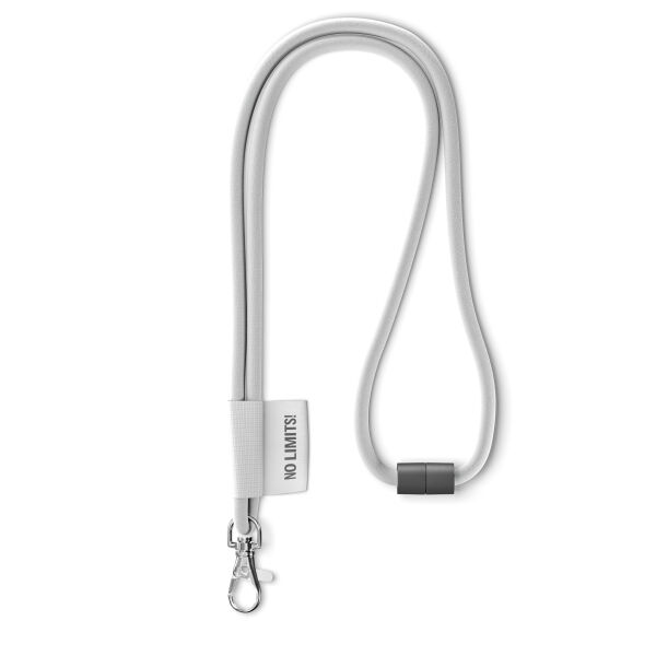 Polyester 2-kleurige koord-lanyard met full color label Polyester 2-kleurige koord-lanyard met full color label