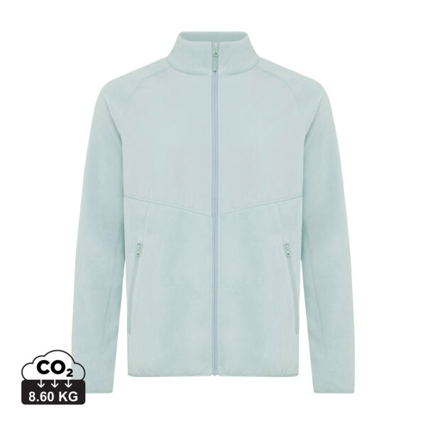 Iqoniq Talung gerecycled polyester fleece jas met rits, iceberg green (XXXL)