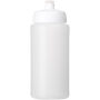 Baseline® Plus grip 500 ml sportfles met sportdeksel - Transparant/Wit