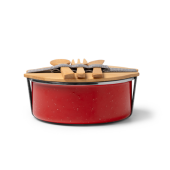 EVELIN Lunchbox inclusief bamboe bestekset - rood
