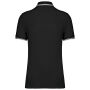 Herenpolo met korte mouwen en contrasterende bies Black / White 4XL