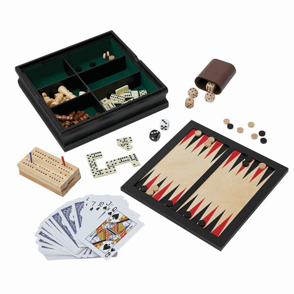 FAMILY-FUN - Houten spellendoos bruin FAMILY-FUN - Houten spellendoos bruin