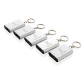 1.000 mAh sleutelhanger powerbank, zilver