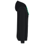 Sweater met contrasterende capuchon Black / Light Kelly Green XL