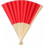 Bamboe handwaaier Elio rood Bamboe handwaaier Elio rood