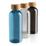 GRS recycled PET fles met bamboe dop, blauw