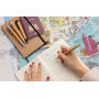 Bamboe pen met tarwestro clip, blauw