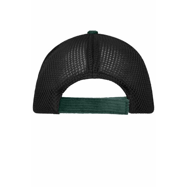 6 Panel Corduroy-Mesh Cap Organic Cotton smoky green/black one size 6 Panel Corduroy-Mesh Cap Organic Cotton smoky green/black one size