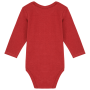 Baby body van biologisch katoen Terracotta Red 6M