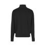 Sweat cardigan | contrast - Zwart, 2XL
