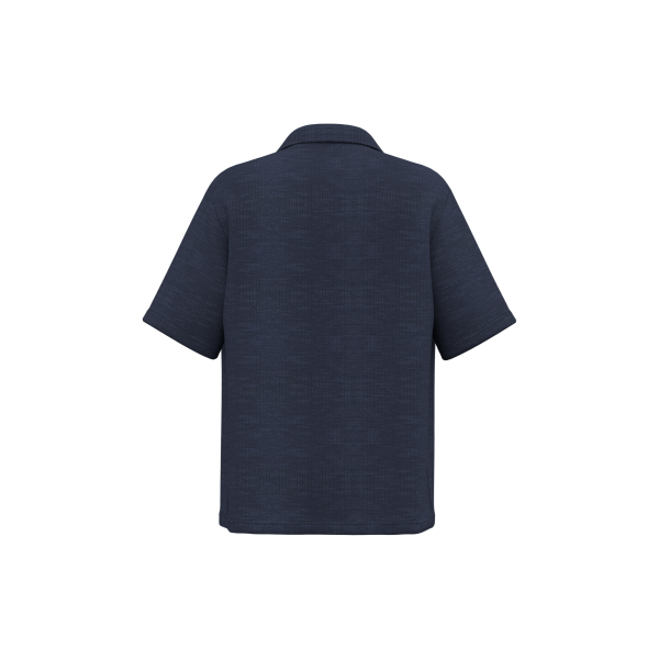 Strukturierte Kurzarm-Herrenhemd Navy Blue S Strukturierte Kurzarm-Herrenhemd Navy Blue S
