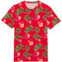 Ecologisch heren-T-shirt met tropische print Red Hawaiian S
