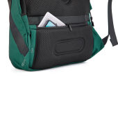 Bobby Soft, anti-diefstal rugzak, forest green, zwart