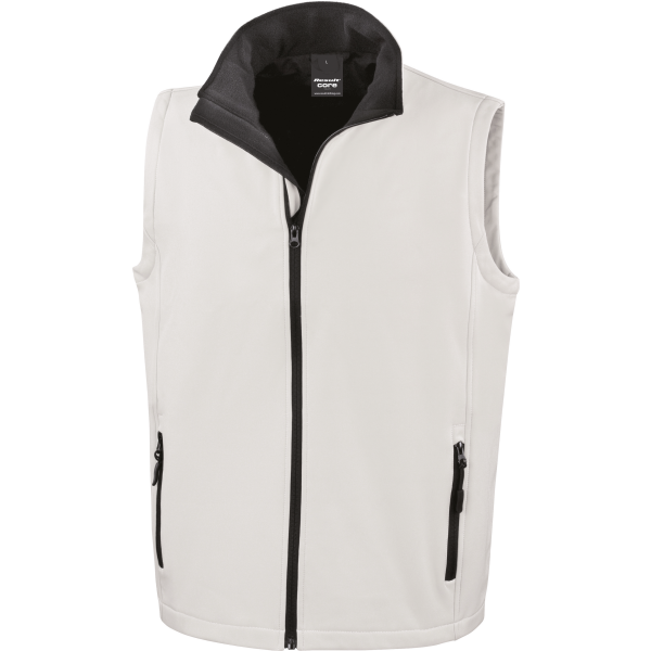 Core Printable Softshell Bodywarmer White / Black M Core Printable Softshell Bodywarmer White / Black M