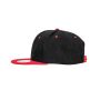 BRONX ORIGINAL FLAT PEAK SNAP BACK DUAL COLOUR CAP, BLACK/RED, One size, RESULT