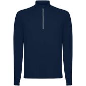 Estambul herensweater met lange mouwen en halve rits - Navy Blue - 3XL