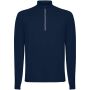 Estambul herensweater met lange mouwen en halve rits - Navy Blue - 3XL