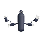 Urban Vitamin Dublin 100W 4 -in-1 keychain cable, blauw