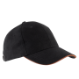 Orlando - 6 panel cap Black / Orange One Size Orlando - 6 panel cap Black / Orange One Size