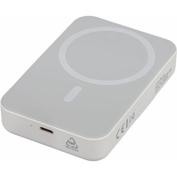 Gerecyclede draadloze oplader powerbank Meno zwart Gerecyclede draadloze oplader powerbank Meno zwart