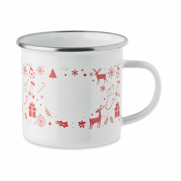 SEASOMEL - Kerst emaille mok 300ml - Wit SEASOMEL - Kerst emaille mok 300ml - Wit