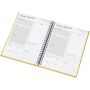 Desk-Mate® A5 dagboek met harde kaft - Wit/Zwart