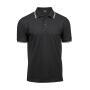 LUXURY STRIPE STRETCH POLO, BLACK/WHITE, L, TEE JAYS