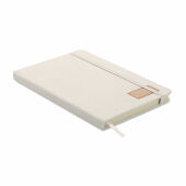 CORDI NOTE - A5 RPET corduroy notitieboek - Gebroken Wit