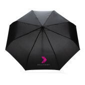 21" Impact AWARE™ RPET 190T auto open/dicht paraplu, zwart