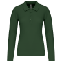 Piqué-damespolo lange mouwen Forest Green M Piqué-damespolo lange mouwen Forest Green M