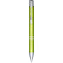 Moneta geanodiseerde aluminium balpen met klikmechanisme (zwarte inkt) - Lime