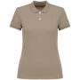 Ecologische damespolo in piquétricot Wet Sand XS