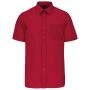 Ace - Heren Overhemd Korte Mouwen classic red M