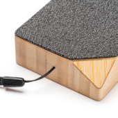 YUNKER Speaker draadloos van RPET en bamboe - ecru