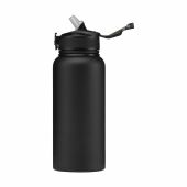 AquaSteel XL Wide RCS Recycled Water Bottle 900 ml - zwart