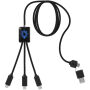 SCX.design C28 5-in-1 verlengde oplaadkabel - Blauw/Zwart