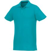 Helios herenpolo met korte mouwen - Aqua - 3XL