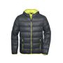 Men's Down Jacket carbon/acid-yellow M