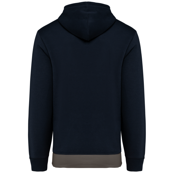 Driekleurige unisex sweater met capuchon Navy / White / Basalt Grey S Driekleurige unisex sweater met capuchon Navy / White / Basalt Grey S