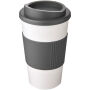 Americano® 350 ml geïsoleerde beker met grip - Wit/Grijs Americano® 350 ml geïsoleerde beker met grip - Wit/Grijs