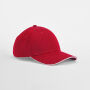 EarthAware® Clas. Org. Cotton 6 Panel Sandwich P. - Classic Red/White - One Size