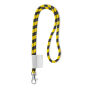 Polyester 2-kleurige koord-lanyard met full color label