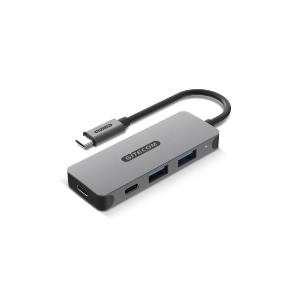 Sitecom  USB-C to 2x USB-A + 2x USB-C Hub - Grey