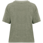 Ecologisch badstof dames T-shirt Almond Green XL