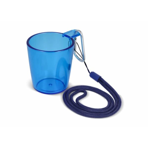 Festival shotglaasje with lanyard - Transparant / Blauw Festival shotglaasje with lanyard - Transparant / Blauw
