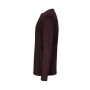 Interlock T-shirt | lange mouw - Donker bordeaux, 3XL