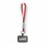 Sleutelhanger & telefoonhouder met koord met leren uiteinde.