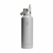 Hydro Flask Standard Mouth with Flex Straw Cap 621 ml waterfles - grijs