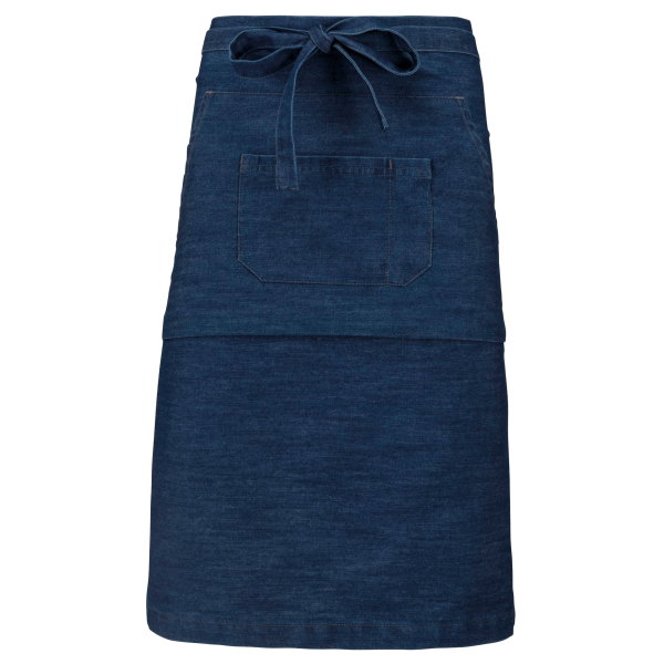 Polykatoen lang schort Denim One Size Polykatoen lang schort Denim One Size